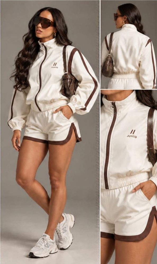 Conjunto jaqueta + short JUNTO, foto de referência
