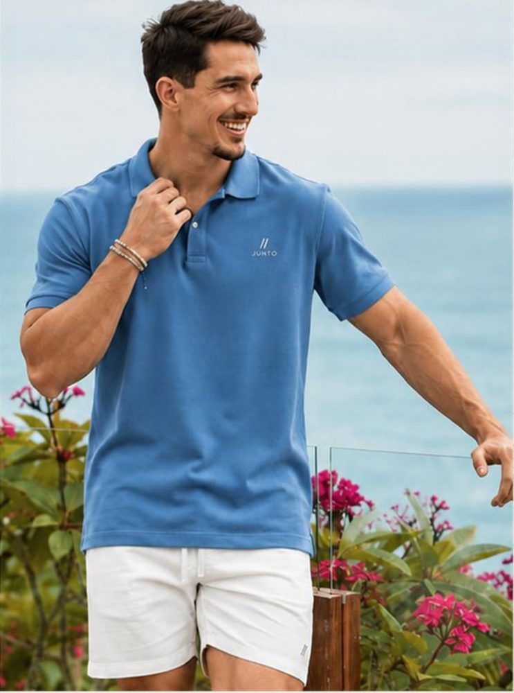 Camisa polo JUNTO, foto de referência